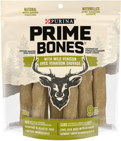 New sealed Purina® Prime Bones™ Dog Chews with Wild Venison! Plastic & rawhide free! BB: 1/23