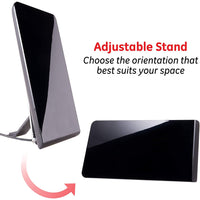 New in box! GE Pro Flat Indoor TV Antenna, 30 Mile Antenna, Slim Home Decor, Digital, HDTV Antenna, Smart TV, 4K 1080P VHF UHF, Coaxial Cable, Black