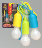 Battery Operated LED Pull Down Light Bulb (Pack of 3)! Super bright LED Pull Down Light Bulb requires no electric cords and can hang just about anywhere