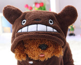 New Super Adorable Jumpsuit with Hoodie for your Dog, Fits dogs 7-9 Lbs! Dark Brown!