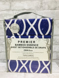 Brand new in package! Premier Bamboo Essence 3 Piece Deep Pocket Sheet set, Twin! Wrinkle, Fade & Stain Resistant! Purple!