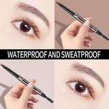 New in package! Sealed QIC 3D Eyebrow Pencil, Longlasting Durable Liner Eyebrow Non-marking Eyebrow Pencil Brow with Brush, #3 Light Coffee, Retails $22+