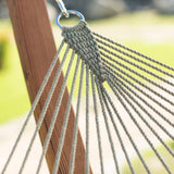New in box! Hometrends Beach Navy/Unwind Quilted Hammock! Overall size 145.67L x 55W in, Stand not included.