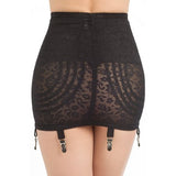 New Women's Rago 1357 Lacette Extra Firm Shaping Girdle With Garters in Black, Sz L! Retails $110+