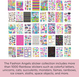 New Fashion Angels 1000+ Totally Rainbow Colorful Stickers for Kids - Fun Craft Stickers for Scrapbooks, Planners, Gifts and Rewards, 40-Page Sticker Book for Kids Ages 6+ and Up, Multi