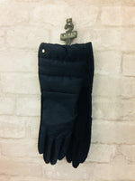 Brand new Women's LAUREN Ralph Lauren Navy Nylon touch screen Gloves fleece lined Sz S! Nordstrom Item! Retails $60+
