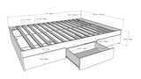 Brand new in box! Full Ralston Storage Bed with side drawers, slight damage on bottom from shipping does not affect its use,Size is Full/Double! Mattress NOT included! Retails $497 w/tax!