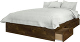 Brand new in box! Full Ralston Storage Bed with side drawers, slight damage on bottom from shipping does not affect its use,Size is Full/Double! Mattress NOT included! Retails $497 w/tax!