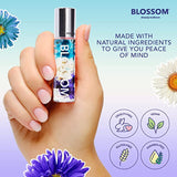 New Blossom Scented Roll on Lip Gloss, Infused with Real Flowers, Made in USA, 0.20 fl. oz./5.9ml, Raspberry