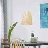 New Elegant Designs PT1007-NAT Rattan Ceiling Light Pendant, Natural