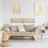New Elegant Designs PT1007-NAT Rattan Ceiling Light Pendant, Natural