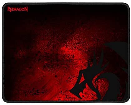 Redragon P016 Gaming Mouse Pad, Large 13 x 10.2 x 0.1 Inches, Stitched Edges, Waterproof, Black Red Dragon Design, Pixel-Perfect Accuracy Optimized for All MMO Computer Mouse Sensitivity and Sensors (13x10.2x0.1 Inches XXL)