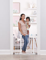 New in box! Regalo Extra Wide Baby Gate, 29"-38.5" with Walk Through Door, 6 inch extension included!