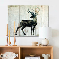 Retro Deer - Wrapped Canvas Print 12"X16" Retails $63+ on Sale!
