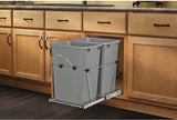 New Rev-A-Shelf RV-18KD-17C S Double 35 Quart Pullout Waste Containers, Grey! Retails 263+