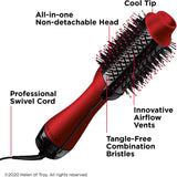 New REVLON One-Step Hair Dryer & Volumizer Hot Air Brush, Red