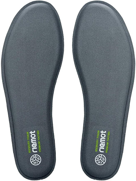 New riemot Women's Memory Foam Insoles Super Soft Replacement Innersoles for Running Shoes Work Boots Comfort Cushioning Shoe Inserts Grey US 7