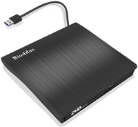 New Rioddas External CD Drive, USB 3.0 Portable CD/DVD +/-RW Drive Slim DVD/CD ROM Rewriter Burner Superdrive High Speed Data Transfer for Laptop Desktop PC Windows Linux OS Apple Mac