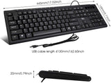 New in box! Rii RK907 Ultra-Slim Compact USB Wired Keyboard for Mac and PC,Windows 10/8 / 7 / Vista/XP (Black)