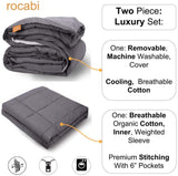 New Amazing Quality Rocabi Luxury Queen 30 Lb Weighted Cooling Blanket, includes matching zippered cover! Retails $204 W/tax!