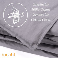 New Amazing Quality Rocabi Luxury Queen 30 Lb Weighted Cooling Blanket, includes matching zippered cover! Retails $204 W/tax!