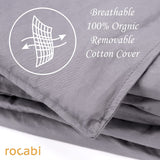 New Amazing Quality Rocabi Luxury Queen 30 Lb Weighted Cooling Blanket, includes matching zippered cover! Retails $204 W/tax!
