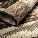 New Superior Modern Rockwood Collection Area Rug, Chocolate, 2'7" x 8' Runner