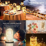 New 90 Warm White LED String Lights with timer! Tons of lights! 30 feet Length, can put anywhere, wrap around anything!! Use with batteries or USB!