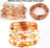 New 90 Warm White LED String Lights with timer! Tons of lights! 30 feet Length, can put anywhere, wrap around anything!! Use with batteries or USB!