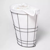 New Metal Wire hamper Basket with Fabric - Room Essentials