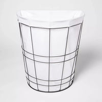 New Metal Wire hamper Basket with Fabric - Room Essentials