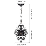 New Wayfair Rosdorf Park Black Chandelier Crystals Chandeliers Light Fixture 1 Light Small Chandelier! Retails $148+
