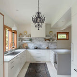 New Wayfair Rosdorf Park Black Chandelier Crystals Chandeliers Light Fixture 1 Light Small Chandelier! Retails $148+