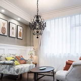 New Wayfair Rosdorf Park Black Chandelier Crystals Chandeliers Light Fixture 1 Light Small Chandelier! Retails $148+