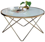 Brand new in box! ACME Furniture Acme Valora Coffee Table, Frosted Glass & Champagne Base! Retails $324+