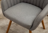 Roundhill Furniture Contemporary Fabric Accent Barrel Back Chair, Grey!
