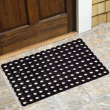 New Anti-Fatigue Rubber Mat, Black, 24" X 16"