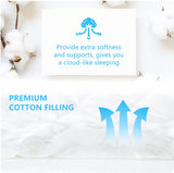 Full Size Quilted Fitted Mattress Pad, Waterproof Breathable Soft Mattress Protector, Deep Pocket Fitted Style Bed Cover, Vinyl-Free, White