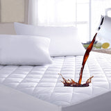 Full Size Quilted Fitted Mattress Pad, Waterproof Breathable Soft Mattress Protector, Deep Pocket Fitted Style Bed Cover, Vinyl-Free, White