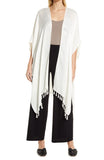 New Tassel Trim Oversize Ruana NORDSTROM, One Size, Ivory!