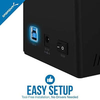 New Sabrent USB 3.0 to SATA I/II/III Dual Bay External Hard Drive Docking Station for 2.5 or 3.5in HDD, SSD with Hard Drive Duplicator/Cloner Function [10TB Support] (EC-HD2B)