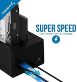 New Sabrent USB 3.0 to SATA I/II/III Dual Bay External Hard Drive Docking Station for 2.5 or 3.5in HDD, SSD with Hard Drive Duplicator/Cloner Function [10TB Support] (EC-HD2B)