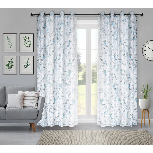 New Wayfair Safdie & Co Bird Print Sheer Grommet Panels! Each panel measures 54"W X 84"L