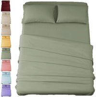 Brand new 200 Thread Count Cotton Poly Deep Pocket Sheet Set, Sage, KING! Fits Mattresses up to 17"