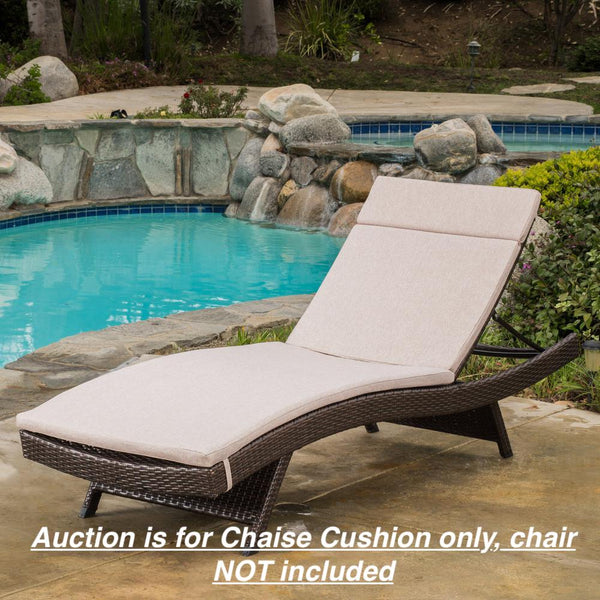Indoor/Outdoor Chaise Lounge Cushion by Darby Home Co. Beige (Cushion Only, Chaise chair NOT included)Retails $170+