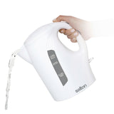 New no box, was store display! SALTON 1.0 L Cordless Electric Jug Kettle with stay cool handle, White!