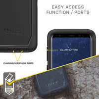 New OtterBox DEFENDER SERIES for Samsung Galaxy S8 with Holster: works as a belt clip and a hands-free kickstand- MARATHONER (COWABUNGA BLUE/GUNMETAL GREY)