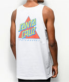 New Santa Cruz Not A Dot White Tank Top, Men's Sz M!