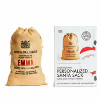 New Nordstrom Harrow & Green DIY Personalized Burlap Santa Sack, Medium! Personalize your child's name on front!