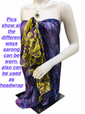 Brand new maxi sarong, One Size, Wear Many Ways! Can be used as scarf, shawl, throw, stole, head wraps and headscarves, evening wrap, hip scarf, beach wrapping skirt, swimwear cover-up sarong.
